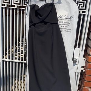 Black halo cocktail dress
